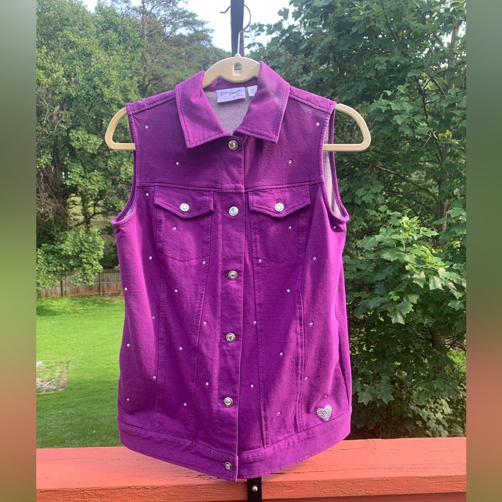 Quacker Factory DreamJeannes Sparkle Vest Size XXS